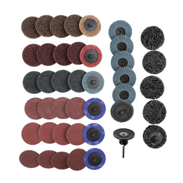 uxcell グリット Roloc サンディングディスク ナイロン ロール ロック 表面 コース ミ...