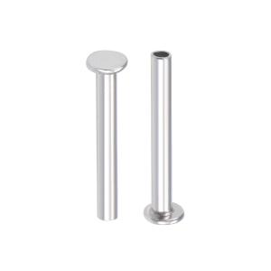 uxcell 半管状リベット M2 x 16 mm アルミニウム フラットヘッド