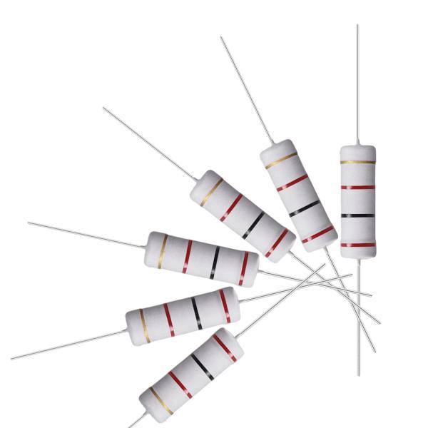 uxcell 金属酸化膜抵抗器 5W 2KΩ 5%公差 アキシャルリード DIYラボ用抵抗器 30個...