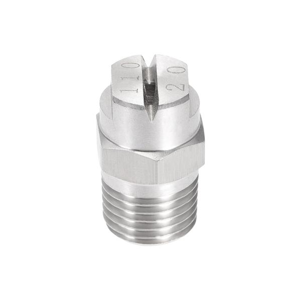 uxcell フラットファンスプレーチップ 1/4BSPTオス スレッド304ステンレス スチールノ...