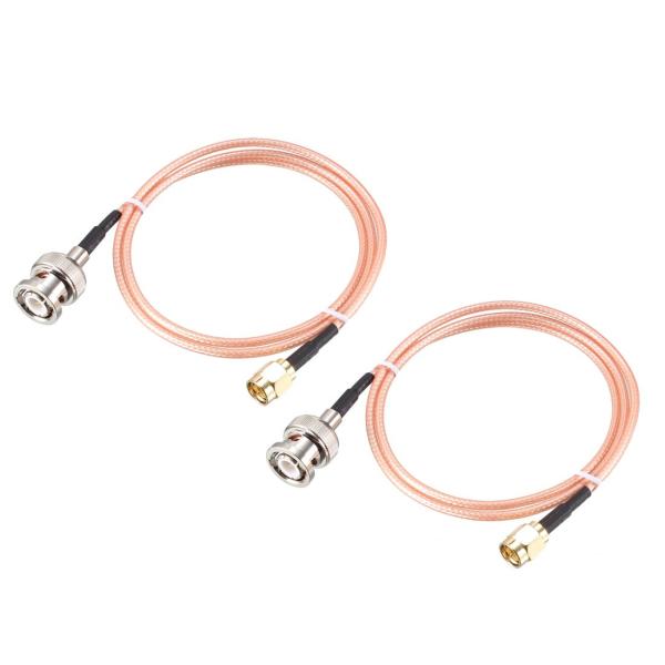 uxcell RG316同軸ケーブル BNCオス-SMAオスコネクタ オーディオケーブル 50 Oh...