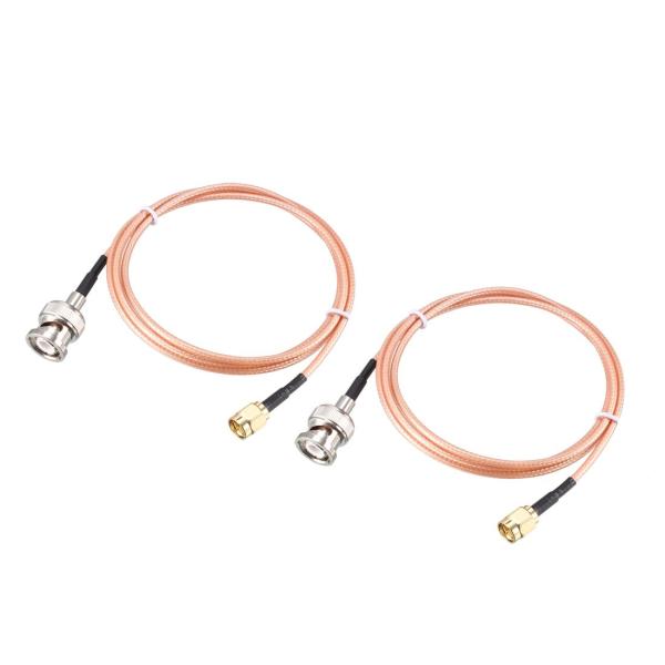 uxcell RG316同軸ケーブル BNCオス-SMAオスコネクタ オーディオケーブル 50 Oh...