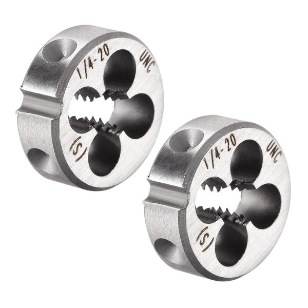 uxcell UNC丸型ダイス ラウンドスレッドダイス サーキュラーダイス ハイス鋼 1/4"-20...