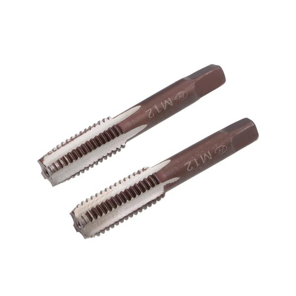 uxcell メトリックハンドタップスレッドピッチ?4ストレートフルート?H2合金工具鋼?1ペア M...
