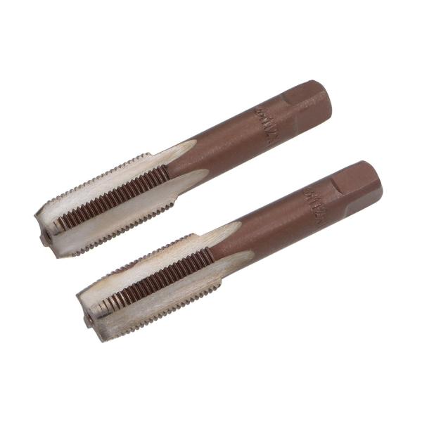 uxcell メトリックハンドタップスレッドピッチ?4ストレートフルート?H2合金工具鋼?1ペア M...