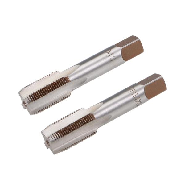 uxcell メトリックハンドタップスレッドピッチ?4ストレートフルート?H2合金工具鋼?1ペア M...