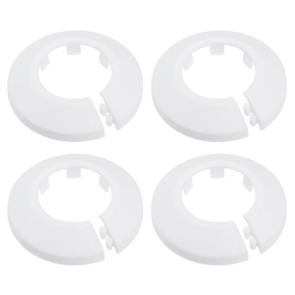 uxcell パイプ飾り カバー デコール 水パイプ対応 PPプラスチック製 ホワイト 直径33 m...