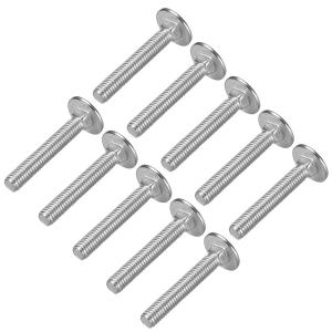uxcell キャリッジボルト ネックキャリッジボルト ラウンドヘッドスクエアネックM6×40mm-10個