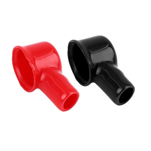 uxcell バッテリー 端子 カバー 41mmの長さ ブラック レッド ソフト PVC バッテリー...