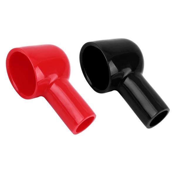 uxcell バッテリー 端子 カバー 66mmの長さ ブラック レッド ソフト PVC バッテリー...