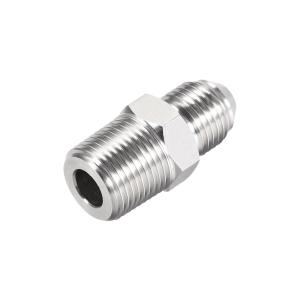 uxcell 六角ニップル 304ステンレス鋼 パイプチューブ継手 2個 1/4 NPT 