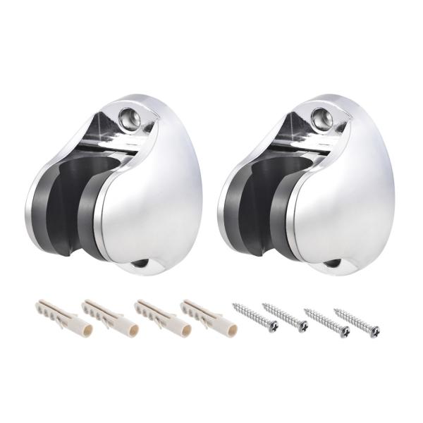 uxcell ABSシャワーヘッドホルダー 調整可能シャワーフック ハンドヘルドシャワーブラケット ...