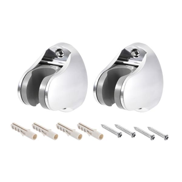 uxcell ABSシャワーヘッドホルダー 調整可能シャワーフック ハンドヘルドシャワーブラケット ...