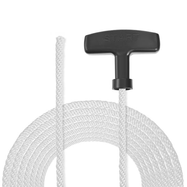 uxcell リコイルスタートロープ プラスチックハンドル付き 直径5mm 1.4mナイロンプルコー...