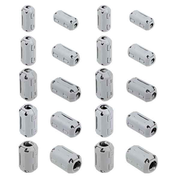 uxcell フェライトコアリングクリップオン RFI EMIノイズ抑制フィルターケーブルクリップセ...