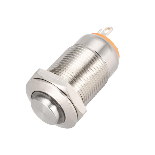 uxcell ラッチングメタルプッシュボタンスイッチ ハイヘッド 12mm取り付け径 1NO 3-6...