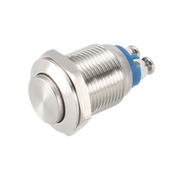 uxcell モメンタリーメタルプッシュボタンスイッチ ハイヘッド 12mm取り付け径 1NO AC...