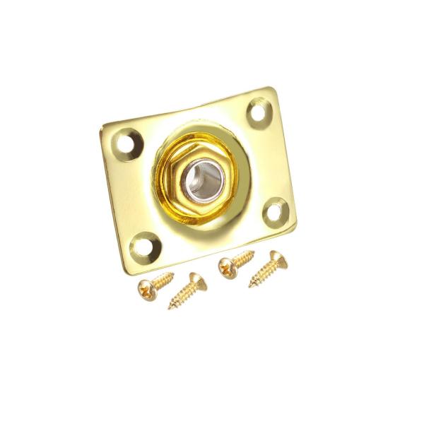 uxcell ギターモノ出力ジャックプレート 6.35mm 入力ソケット ギブソンLP / EPIレ...