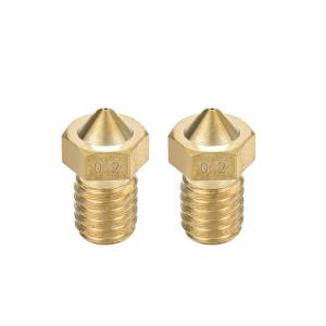 uxcell 3Dプリンターノズル 真鍮 V6 ノズル0.2mm 押出機プリントヘッド 1.75mm V5-V6M6 3D プリンター用 2個