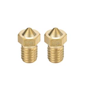 uxcell 3Dプリンターノズル 真鍮 V6 ノズル0.25mm 押出機プリントヘッド 1.75mm V5-V6M6 3D プリンター用 2個