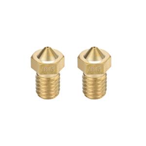 uxcell 3Dプリンターノズル 真鍮 V6 ノズル0.5mm 押出機プリントヘッド 1.75mm V5-V6M6 3D プリンター用 2個