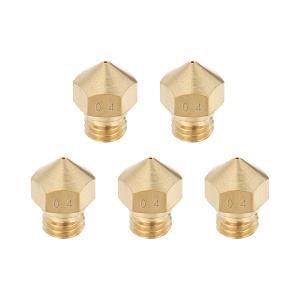 uxcell 3Dプリンターノズル 真鍮 ノズル0.4mm 押出機プリントヘッド フィラメント 1.75mm M7 3D プリンター用 5個