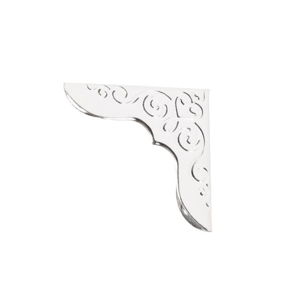 uxcell 金属 ブックコーナープロテクト エッジカバーガード シルバートーン 23 x 23 x...