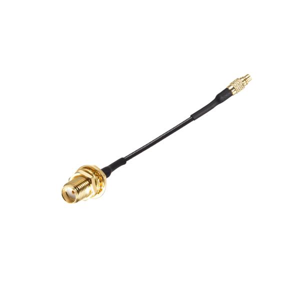 uxcell MMCXオス-SMAメスバルクヘッド RFアダプタコネクタ 50mm RF1.37延長...