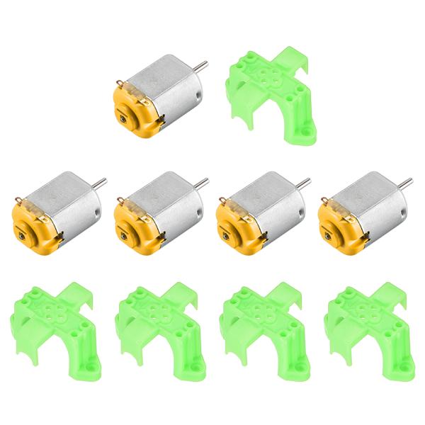 uxcell 130 DCミニモーターキット 3V 22000RPM モーター取り付けブラケットホル...