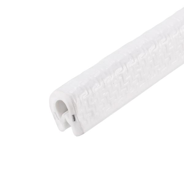 uxcell リムUシール PVC ホワイト リムブラックU押し出し PVCプラスチックエッジプロテ...