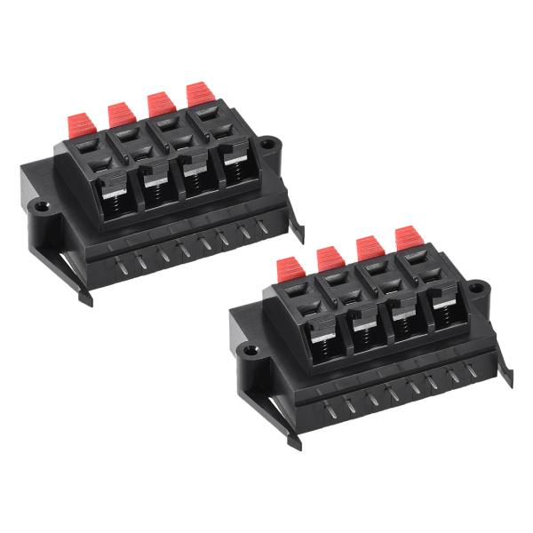 uxcell スピーカーターミナル スプリングスピーカークリップ プッシュリリースコネクタ 8ウェイ...