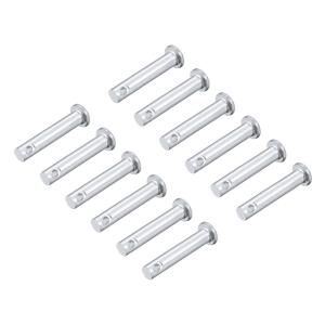 uxcell 単穴クレビスピン 6mm x 25mm フラットヘッド 亜鉛めっき固体鋼