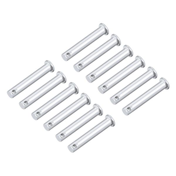 uxcell 単穴クレビスピン 8mm x 50mm フラットヘッド 亜鉛めっき固体鋼 リンクヒンジ...