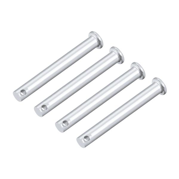 uxcell 単穴クレビスピン 8mm x 80mm フラットヘッド 亜鉛めっき固体鋼 リンクヒンジ...