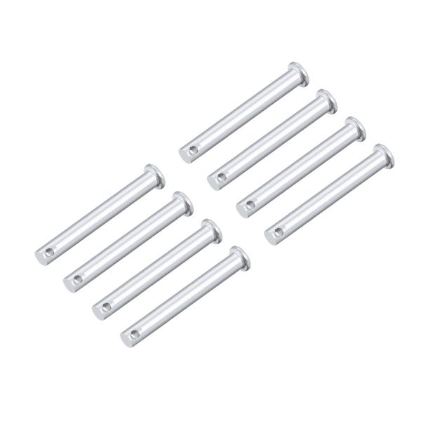 uxcell 単穴クレビスピン 8mm x 80mm フラットヘッド 亜鉛めっき固体鋼 リンクヒンジ...