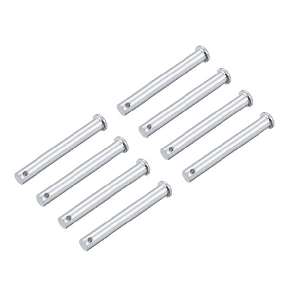 uxcell 単穴クレビスピン 10mm x 80mm フラットヘッド 亜鉛めっき固体鋼 リンクヒン...