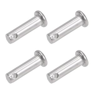 uxcell 単穴クレビスピン 6mm X 20mm フラットヘッド 304ステンレス鋼  リンクヒンジピン 4個