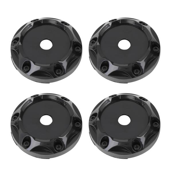 uxcell 車のホイールタイヤセンターハブキャップベース 68 mm径 6クリップ ブラック 4個