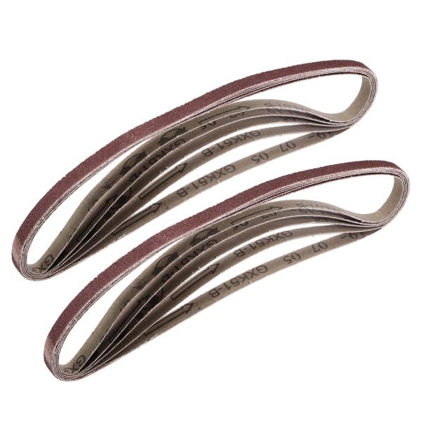 uxcell サンディングベルト 9.5mmx533mm100グリット ベルトサンダー用 10個