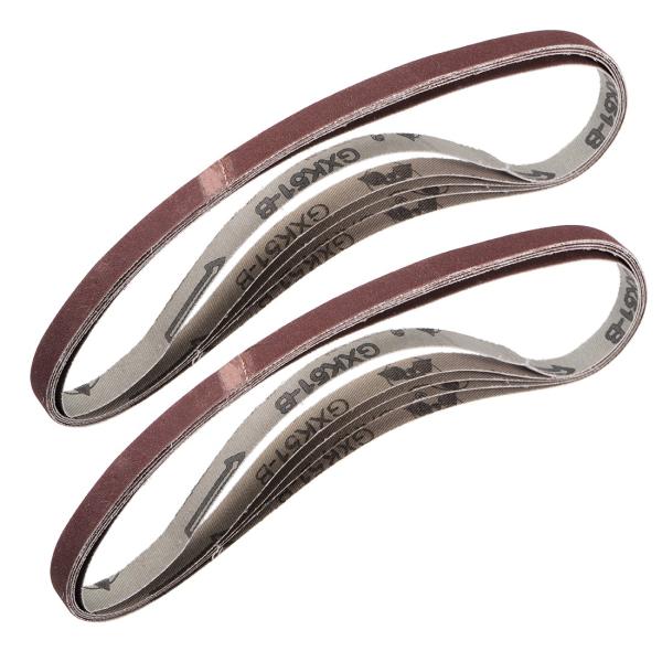 uxcell サンディングベルト 9.5mmx533mm240グリット ベルトサンダー用 10個