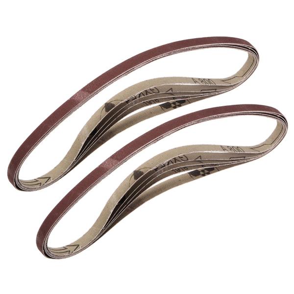 uxcell サンディングベルト 9.5mmx533mm800グリット ベルトサンダー用 10個