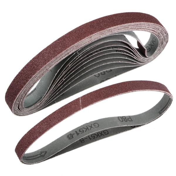 uxcell サンディングベルト 15 mm x 460 mm 80グリット アルミニウム酸化物 1...