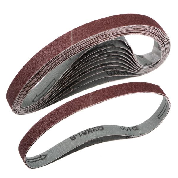 uxcell サンディングベルト 15 mm x 452 mm 120グリット アルミニウム酸化物 ...