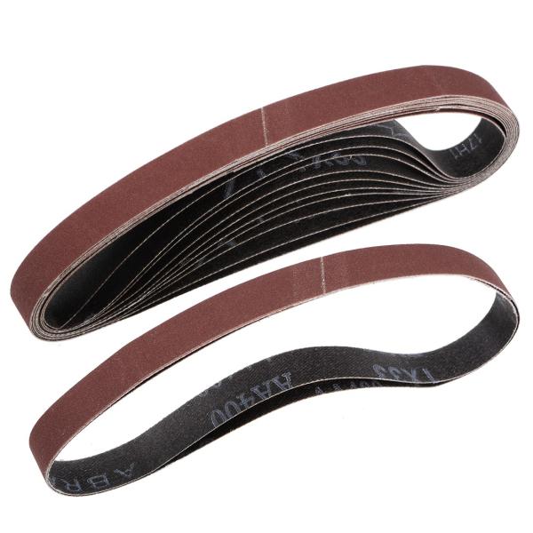 uxcell サンディングベルト 15 mm x 452 mm 400グリット アルミニウム酸化物 ...