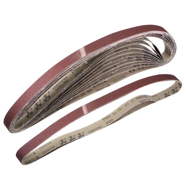 uxcell サンディングベルト 25 mm x 1065 mm 80グリット アルミニウム酸化物 ...