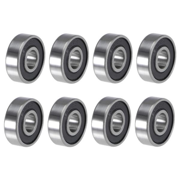 uxcell 608-2RS 深溝ボールベアリング　クロム鋼製　8x22x7mm ダブルシール 精度...