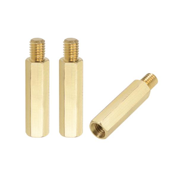 uxcell PCBマザーボードスペーサースタンドオフ 六角 真ちゅう M6x30 mm+8 mmオ...