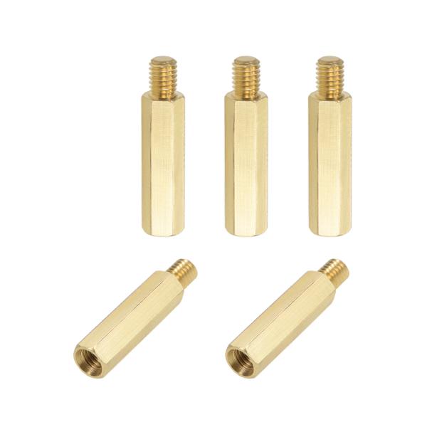 uxcell PCBマザーボードスペーサースタンドオフ 六角 真ちゅう M6x30 mm+8 mmオ...