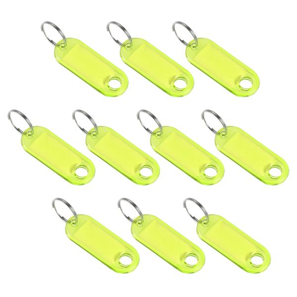 uxcell 鍵タグ プラスチック製 スプリットキーリング キーチェン IDラゲージラベル サイズ5...