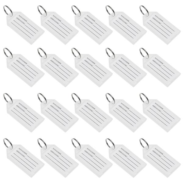 uxcell 鍵タグ プラスチック製 スプリットキーリング キーチェン IDラゲージラベル サイズ5...